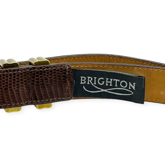 Brighton Womens Belt Brighton Classics Brown Two Tone Silver Western Cowgirl - Picture 11 of 13